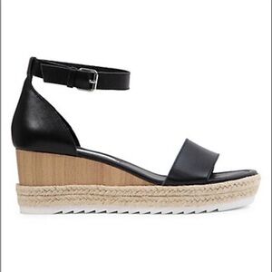 Steve Madden Espadrille Wedge Sandals Black